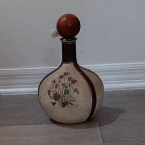Elegant Cream and Brown Accent Vase